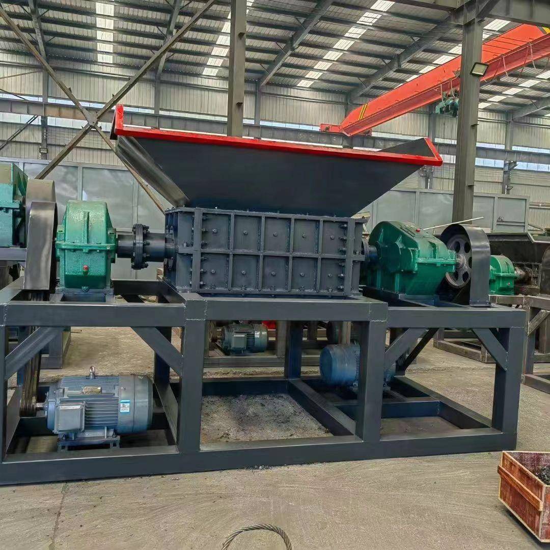 多功能废铁废双轴撕粉碎机橡胶轮胎塑VMU机料碎机生活垃圾钢破碎