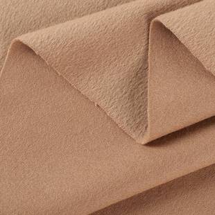 现货新款素色澳毛10羊山绒90羊ZWL布料大衣外套高支单面毛羊面绒