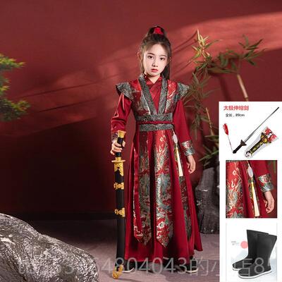 高档苏打梦花木兰古装武侠风花兰木女演童唐装儿风童将军飞鱼服国
