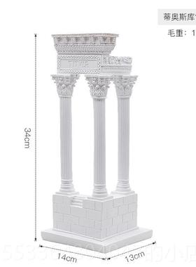 高档希腊古神居庙建件筑模型装饰摆家城客厅博古架办公室树脂雕塑