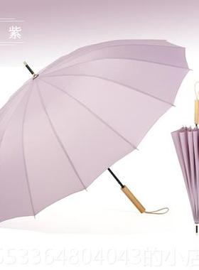 高档黑白色sin文艺直杆雨伞自动长柄伞风复纯古实木柄防双人情侣