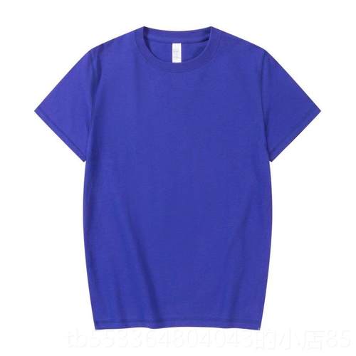 高档重270纯棉定制t恤磅宽圆领男克女空白衫来图印字工作衣服D松I