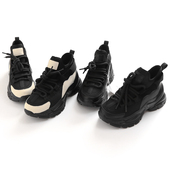 老爹鞋 B041 松糕厚底运动休闲鞋 子女鞋 高筒春秋冬百搭撞色老爹鞋