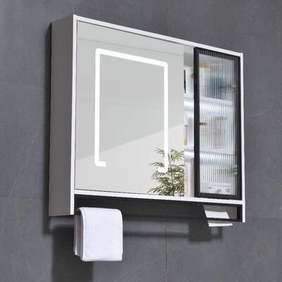 独智浴室镜浴柜带灯防雾卫生间室镜浴室柜单独上FPB柜单能收纳储