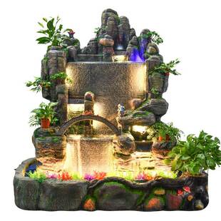 假山水喷泉阳台客厅流庭造墙院公司水景HDZ观摆件循环水幕鱼池景