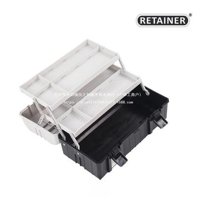 美拓三层MIE手提具式多功能大折叠塑料家瑞用收纳车载工箱盖灰号