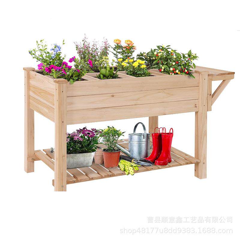 菜阳台花种卉架蔬植箱简易实木盆木制户LSL外花架花可移动家庭种