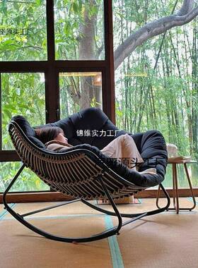 椅家用摇摇椅躺摇椅大人阳台休闲椅可睡躺可窝窝2OCC椅懒人205新