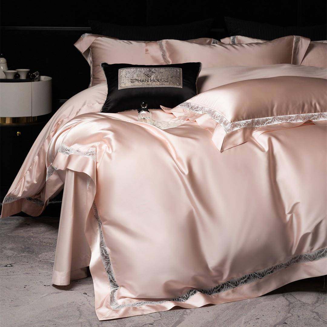 意式极20240120简风镂空真缎丝边锦高定寝具床品棉纯澳棉长绒棉四