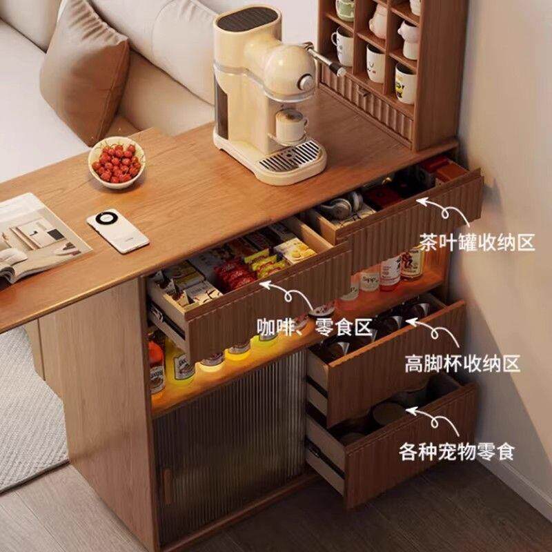 可伸缩移动木吧台子家阳台休用闲小户GBS型隔断窄岛桌实台餐边柜