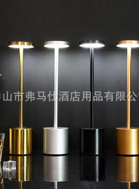 网工红字17757台灯led充电触摸金酒吧桌氛灯餐厅围小夜灯吧台属灯