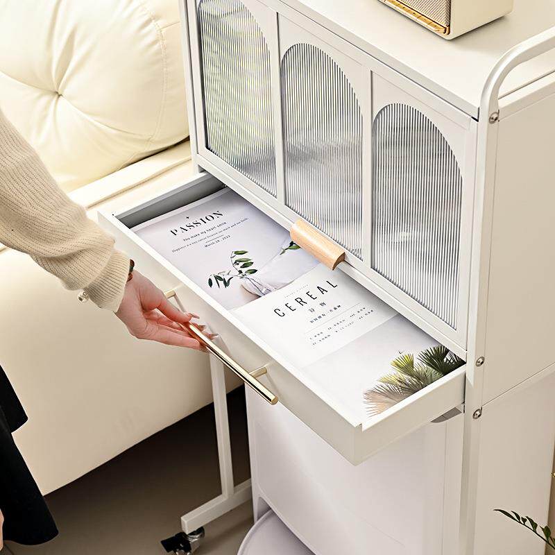 防尘高收纳柜落地向轮防脚尘上翻门物带抽屉无扫地机万器人置架