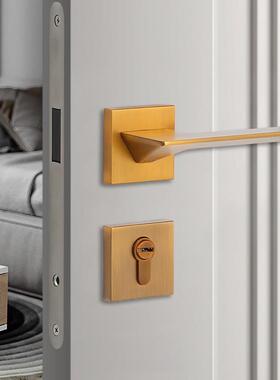 门锁室内909-150卧门室静音房锁卫生锁木门把手黑灰色家用通用间