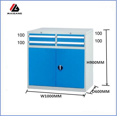 麦冈重型加厚铁皮带锁工具柜