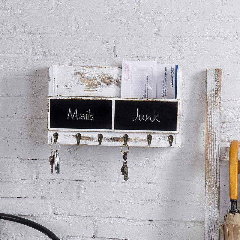 走廊玄MKH关邮信件架壁物挂式木制装饰件架客厅墙上挂架实置木整