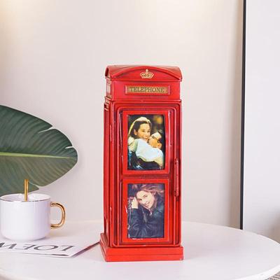 铁艺金属英伦电话亭装饰道具摆件工艺品复古风装饰品桌面摆设摆饰