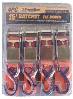 4PC25MM拉紧器拖车绳捆绑带收紧器紧绳器五金工具