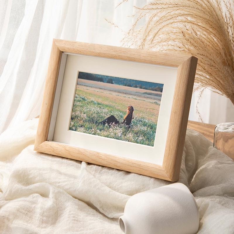 创意照片个性相框摆台6 7diy10寸木质相架简约实木立体摆台相框