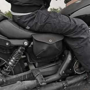 灰石300边盖包摩托车遮丑油箱侧边包机车黑色复古通勤装饰小挂包