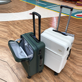 前开盖登机行李箱22充电密码箱20寸万向轮旅行箱24全自动拉杆箱26