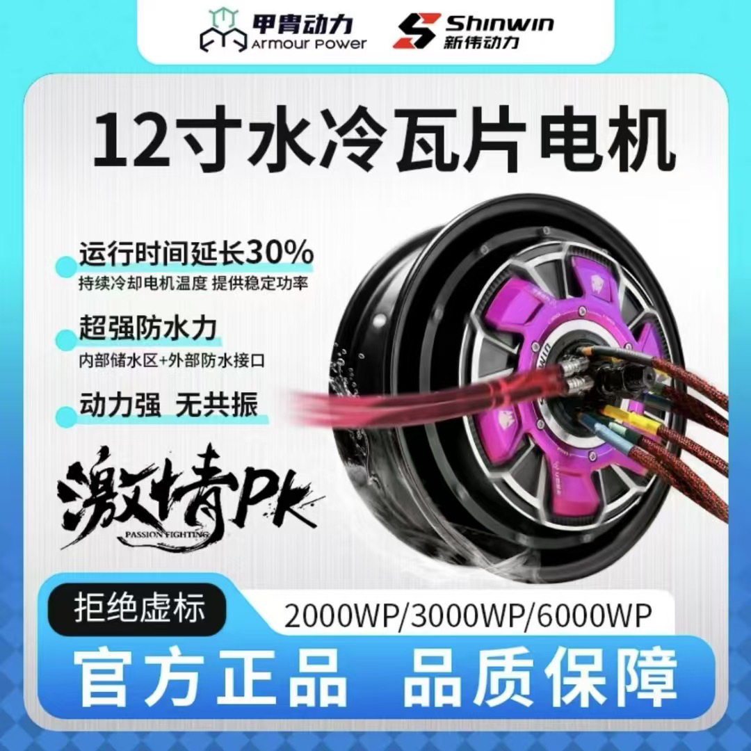 凌博甲胄动力12寸核AE4九号车改装大功率瓦片水冷电机图片