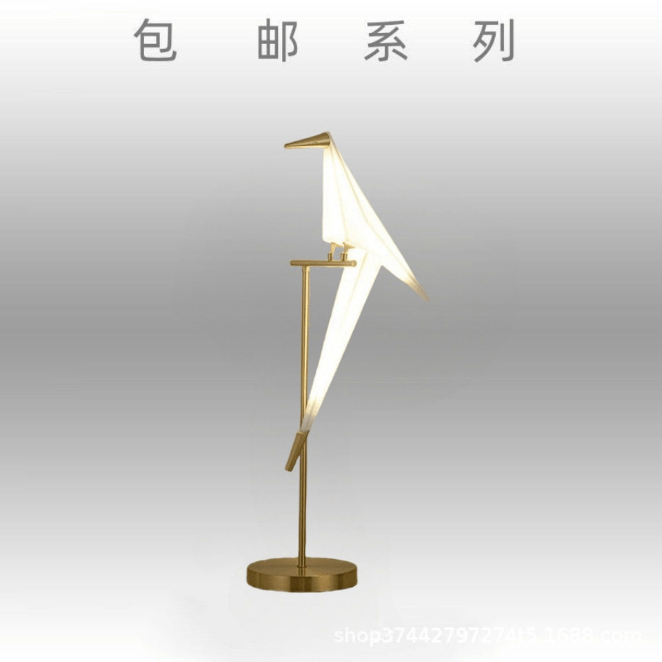 后现代简约千纸鹤台灯设计软装鸟灯创意个性餐厅吧台小鸟装饰灯饰