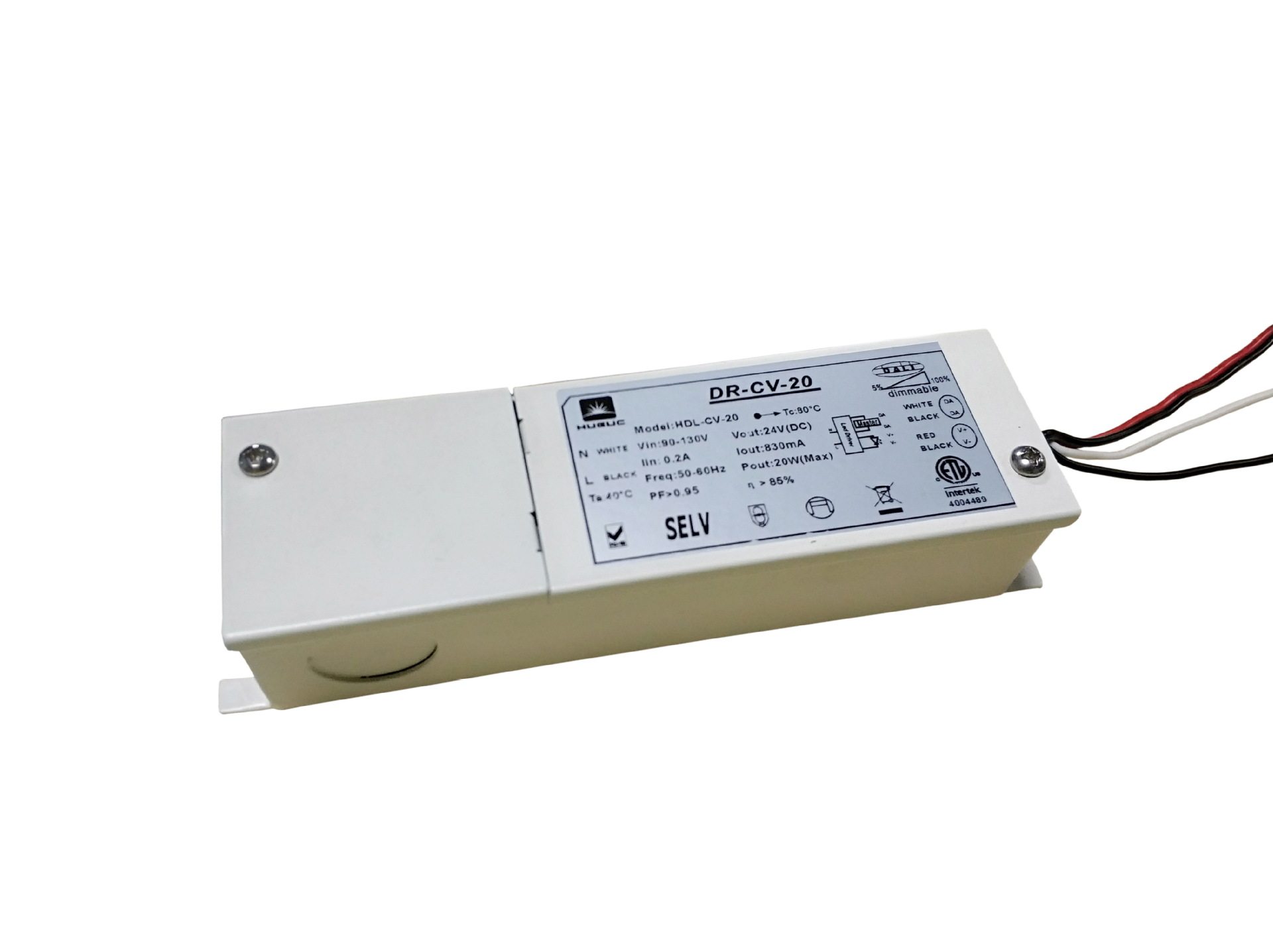 厂家直销安规80WDALI12V6A防水接线盒美规DALI调光电源