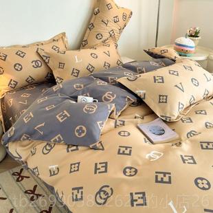 正品 100%厚斜纹磨毛四套纯全亲肤棉床件单被套床加上用品