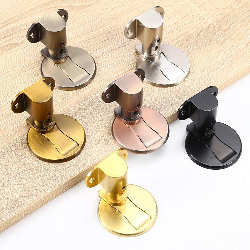 可调节免打孔锌合金门吸 家用防踢静音木门吸 卧室强磁门碰地吸