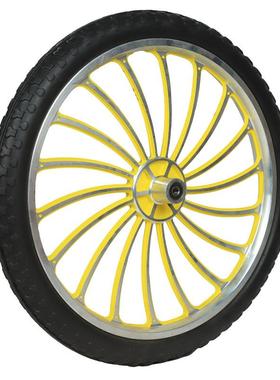 20英寸pu材质实心合金轮辐花园车脚轮轮椅轮 PU发泡轮
