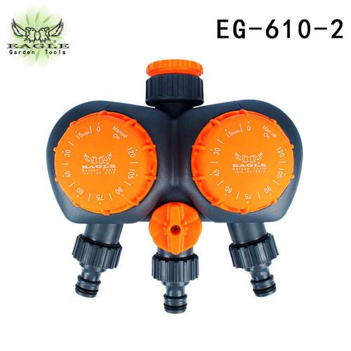 鹰牌园林水流控制开关双头机械定时通水器~适合接驳6分内外牙设备