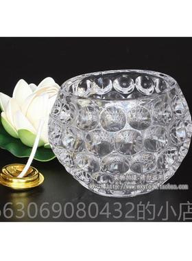 高档寺庙供堂 灯供灯座神台灯 水晶油球花莲油灯 食用油灯