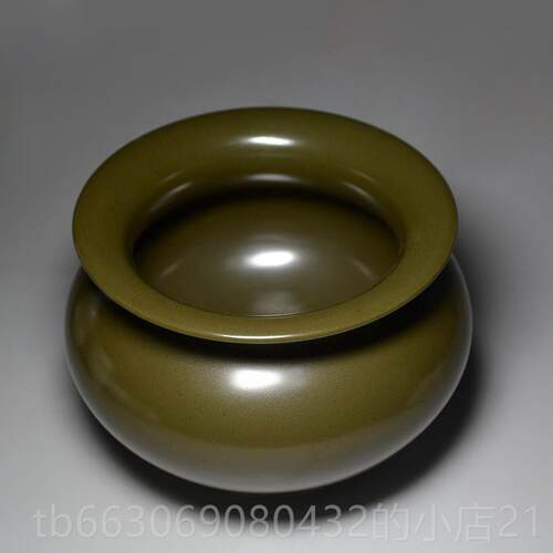 新款仿古瓷线香炉釉手工单色绿渣斗陶笔佛洗具香薰炉居室茶道摆件