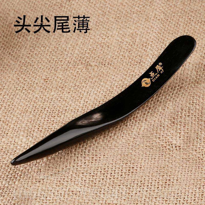 新款点天然水赶牛角拍痧杆擀筋棒刮穴犀位颈部足按摩敲背胆经痧器