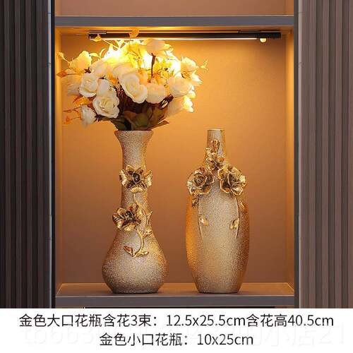 新款欧式餐桌花瓶摆插件花厅装饰玄关办公室酒店客陶瓷摆设高档工