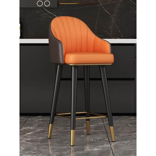 靠背酒吧凳吧台收银台前台现代岛靠背椅高脚吧脚凳收银奢简约轻台