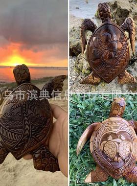 夏威夷海龟树脂工艺品摆件仿真海洋动物摆件花园庭装饰工艺