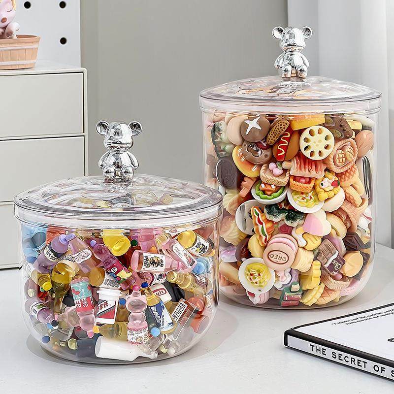 玩收纳扭蛋趴趴迷你公仔谷子松松叠叠乐亚克力透明盒萌粒防尘罐
