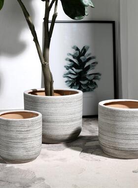 特大号陶瓷花盆个性创意家居客厅家用大尺寸大口径30cm