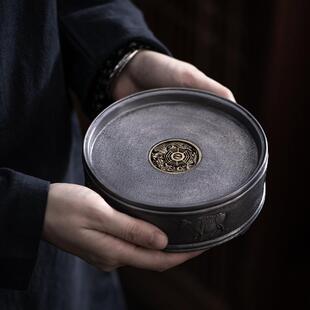 凡田五牛图古锡壶承干泡台家用壶垫干泡茶盘建水功夫茶具茶道配件