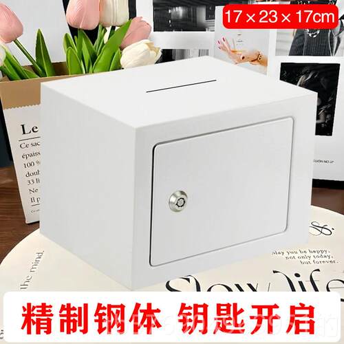 新款20码25新款存可取不锈钢存钱罐密量箱只进不可出大人用大容男