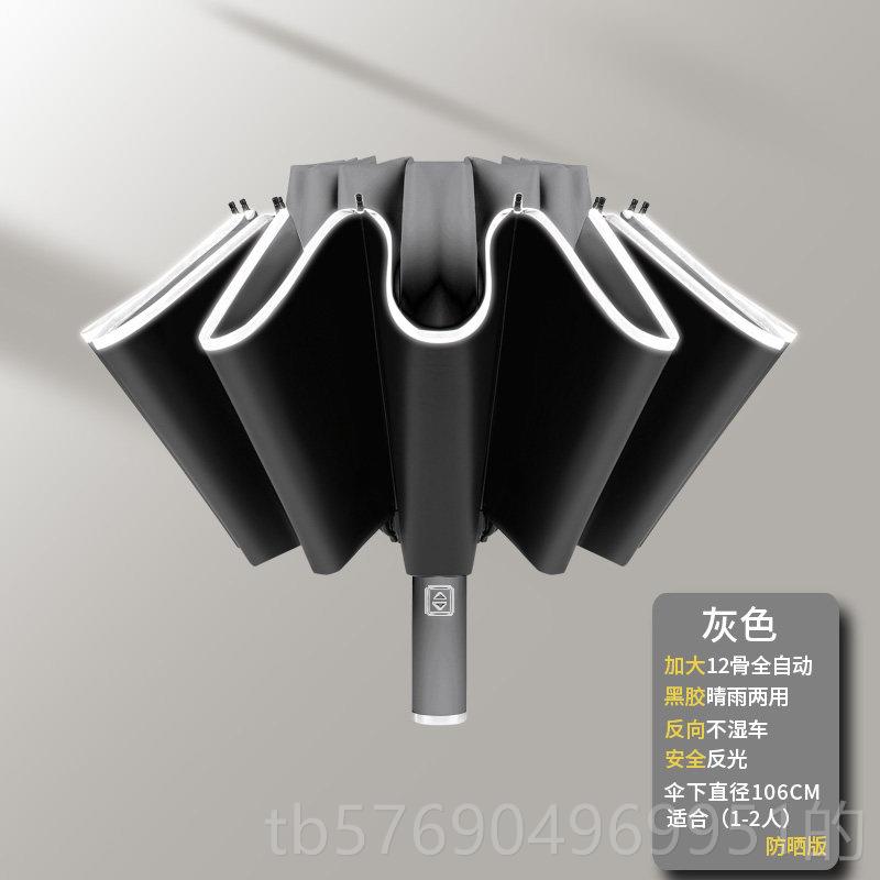 新款雨女伞晴雨两用大号加固加厚风结实抗全自动叠折雨伞男车载反图片