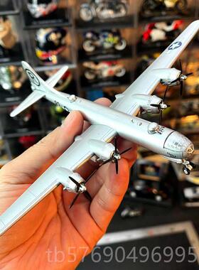 新款10:3合金机B29运输机空中堡垒成品飞金属模型螺旋桨可动配0支