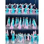 新款 孔子出服惊鸿典飘逸儿中 采薇舞古童舞蹈服装 水袖 舞蹈服原演版