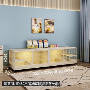 新款猫层繁殖多层笼猫柜木质猫房超大由自空间猫别墅宠物寄养三展