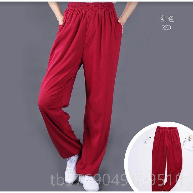 新款太极服裤男女夏弹力棉麻功高太极服