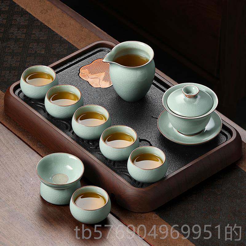 新款茶具瓷套组2025新款家用茶轻奢高档汝盘窑陶盖碗功夫壶喝茶茶