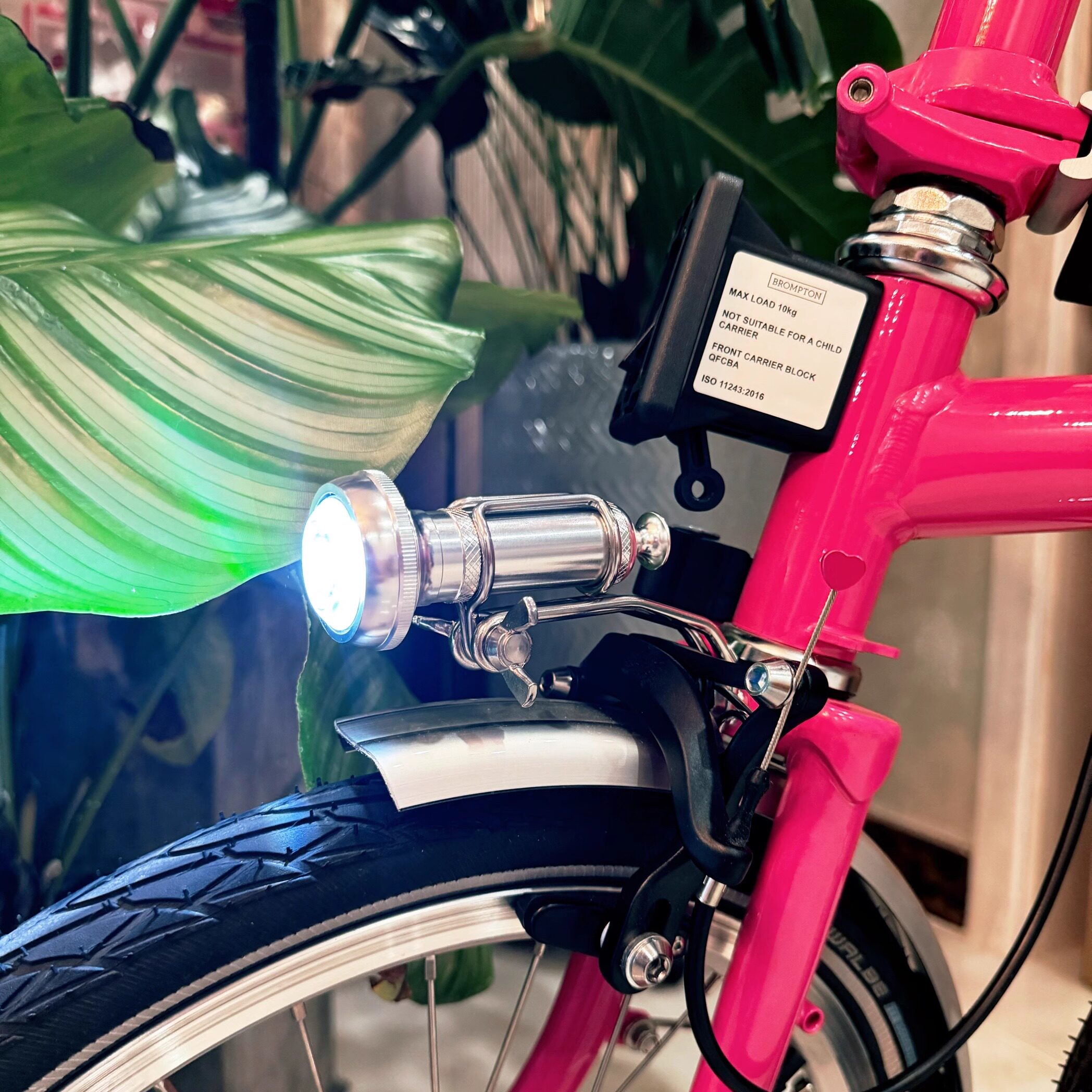 Kiley适用brompton小布折叠自行车配件夜骑车灯改装复古前灯