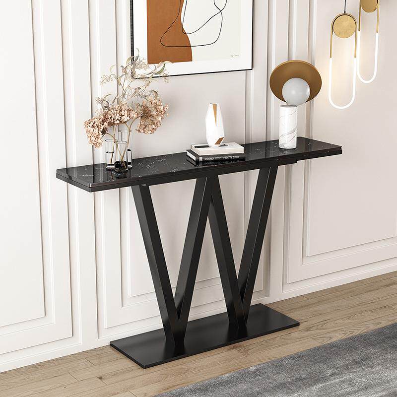 新中118式入大石玄关桌案供桌端景靠墙轻奢条现简约走廊户玄关台