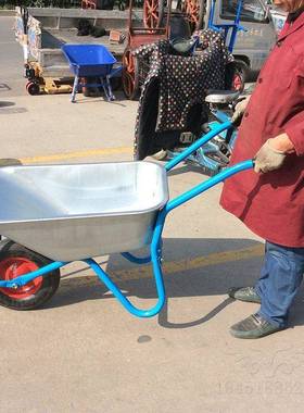 工地推车园搬运独轮包邮小推车垃圾沙土62289用花农翻斗人力建筑